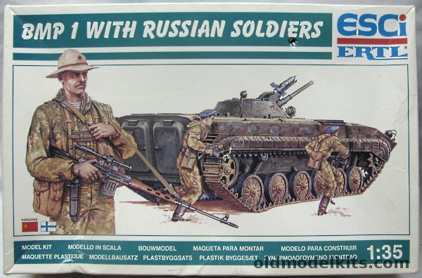 ESCI 1/35 BMP-1 Soviet or Finnish with 14 Modern Russian Spetsnaz Paratroopers, 5036 plastic model kit